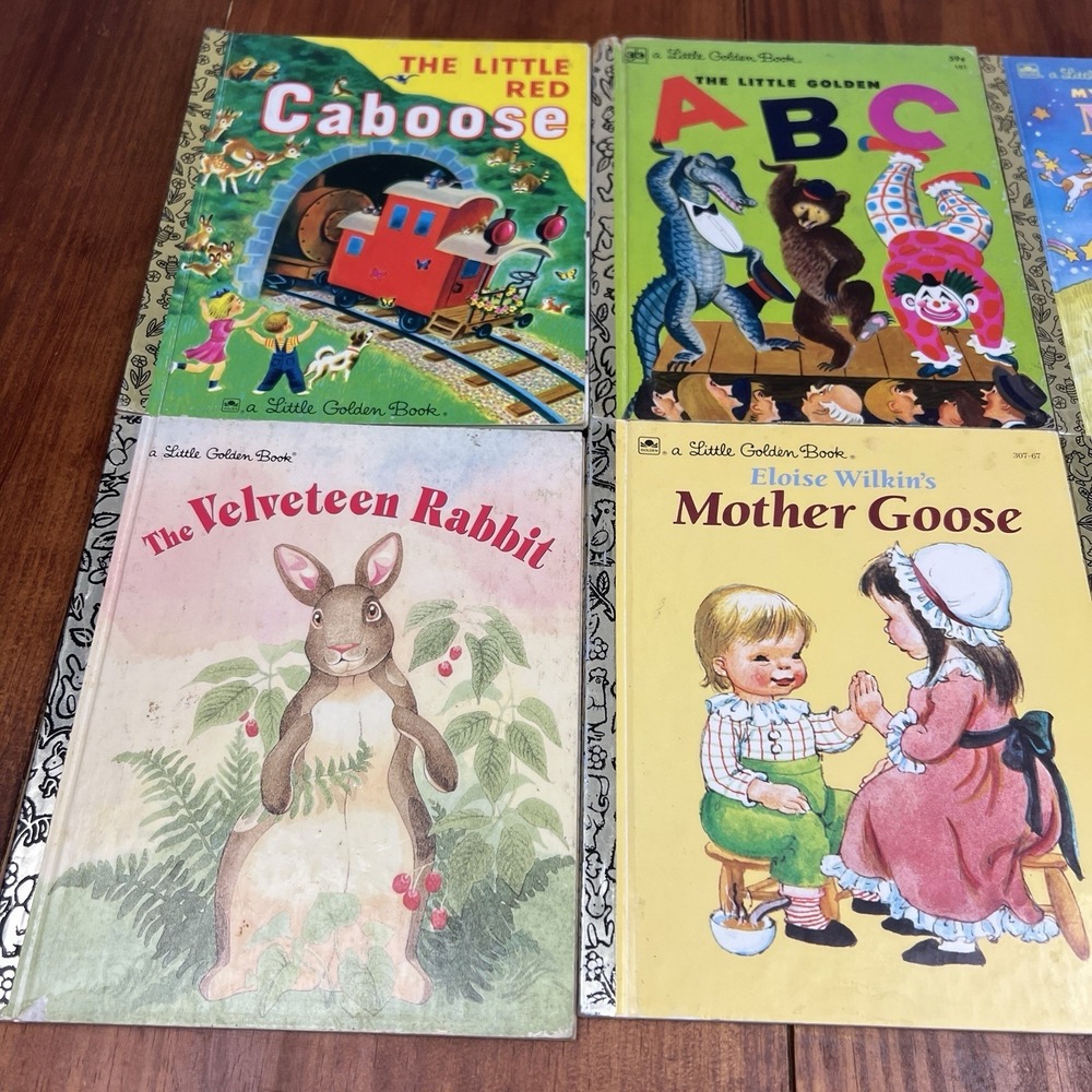 Vintage Little Golden Books Lot Velveteen Rabbit Mother Goose ABC Bob Builder - Picture 2 of 5